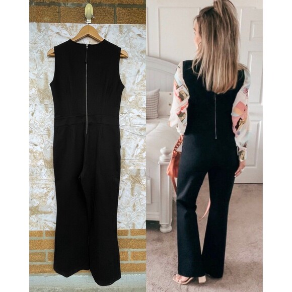SPANX The Perfect Jumpsuit Sleeveless Back Zip Bootcut Leg Classic Black medium - Picture 4 of 12
